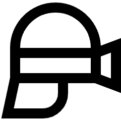 Mining Helmet Icon from Sharp Line Set