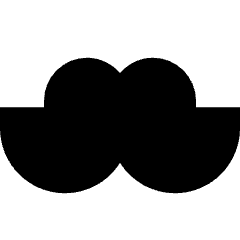 Moustache Icon from Sharp Solid Set