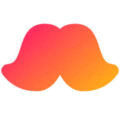 Moustache Icon from Plump Gradient Set
