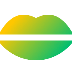 Mouth Lip Icon from Sharp Gradient Set