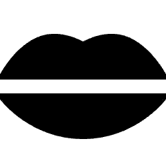 Mouth Lip Icon from Sharp Solid Set