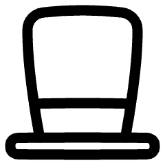 Tall Hat Icon from Plump Line Set
