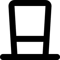 Tall Hat Icon from Micro Line Set