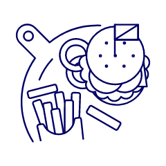 Burger Set Illustration from UX Line Set