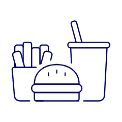 Burger Soda Set Illustration from UX Line Set