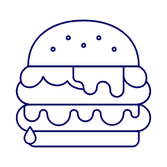 Double Meat Burger Illustration from UX Line Set