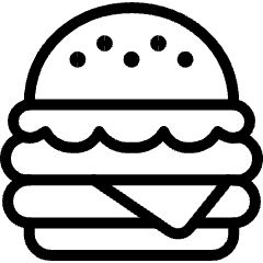 Fast Food Double Burger Icon from Ultimate Light Set