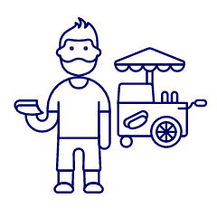 Hotdog Cart 2 Illustration from UX Line Set