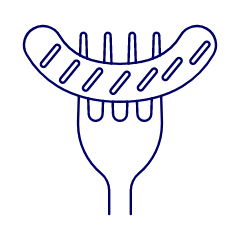 Sausage Fork Illustration from UX Line Set