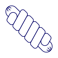 Sausage Wrap Illustration from UX Line Set