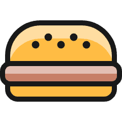 Fast Food Burger Icon from Ultimate Colors Set
