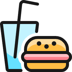 Fast Food Burger Drink Icon from Ultimate Colors Set