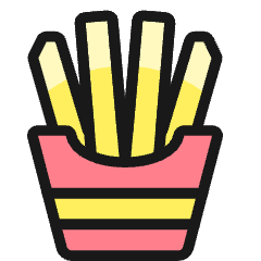 Fast Food French Fries Icon from Ultimate Colors Set