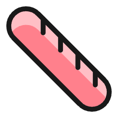 Fast Food Hot Dog Sausage Icon from Ultimate Colors Set