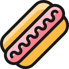 Fast Food Hot Dog Icon from Ultimate Colors Set