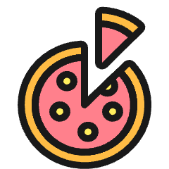 Fast Food Pizza Icon from Ultimate Colors Set