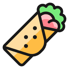 Fast Food Wrap Icon from Ultimate Colors Set