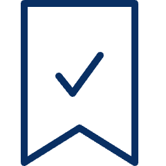 Bookmark Check Icon from Cyber Line Set