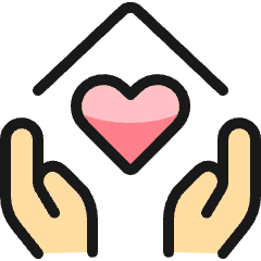 Real Estate Favorite Hands Heart Icon from Ultimate Colors Set