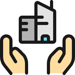 Real Estate Favorite Hold Building Icon from Ultimate Colors Set