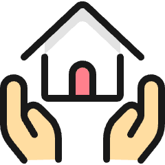 Real Estate Favorite Hold House Icon from Ultimate Colors Set