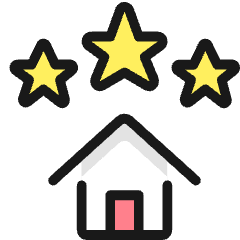 Real Estate Favorite House Rating Icon from Ultimate Colors Set