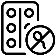 Contraceptive Pills Panel Sperm Icon from Ultimate Light Set