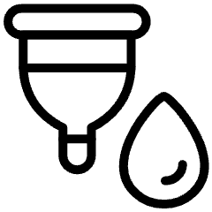 Menstrual Cup Blood Icon from Ultimate Light Set