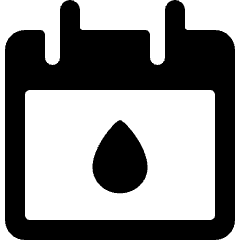 Period Calendar 1 Icon from Ultimate Bold Set