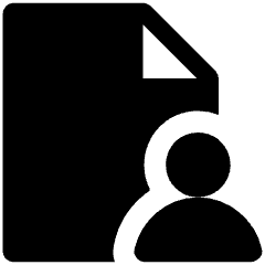 File Copyright Account Person Icon from Nova Solid Set