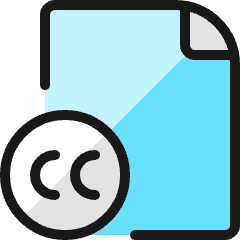 File Copyright Cc Icon from Ultimate Colors Set