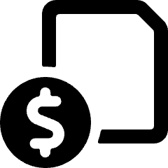 File Copyright Dollar Icon from Ultimate Bold Set