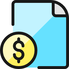 File Copyright Dollar Icon from Ultimate Colors Set