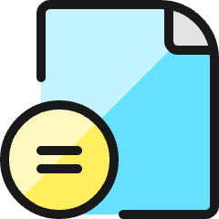 File Copyright Equal Icon from Ultimate Colors Set