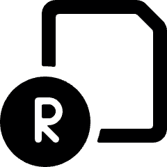 File Copyright R Icon from Ultimate Bold Set