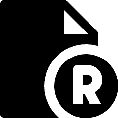 File Copyright R Icon from Nova Solid Set