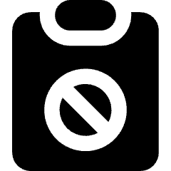 Clipboard Block Icon from Core Solid Set