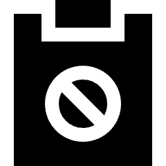 Clipboard Block Icon from Sharp Solid Set