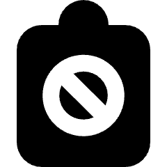 Clipboard Block Icon from Micro Solid Set