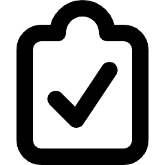 Clipboard Check Icon from Micro Line Set