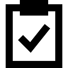 Clipboard Check Icon from Sharp Remix Set