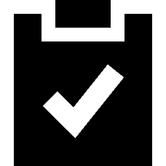 Clipboard Check Icon from Sharp Solid Set