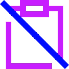 Clipboard Content Paste Off Icon from Sharp Neon Set