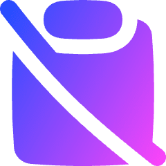 Clipboard Content Paste Off Icon from Flex Gradient Set