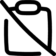 Clipboard Content Paste Off Icon from Flex Line Set