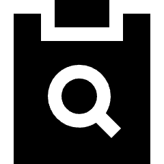 Clipboard Content Paste Search Icon from Sharp Solid Set