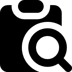 Clipboard Content Paste Search Icon from Core Solid Set