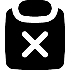 Clipboard Delete Icon from Flex Solid Set