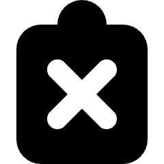 Clipboard Delete Icon from Micro Solid Set