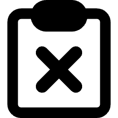 Clipboard Delete Icon from Core Remix Set